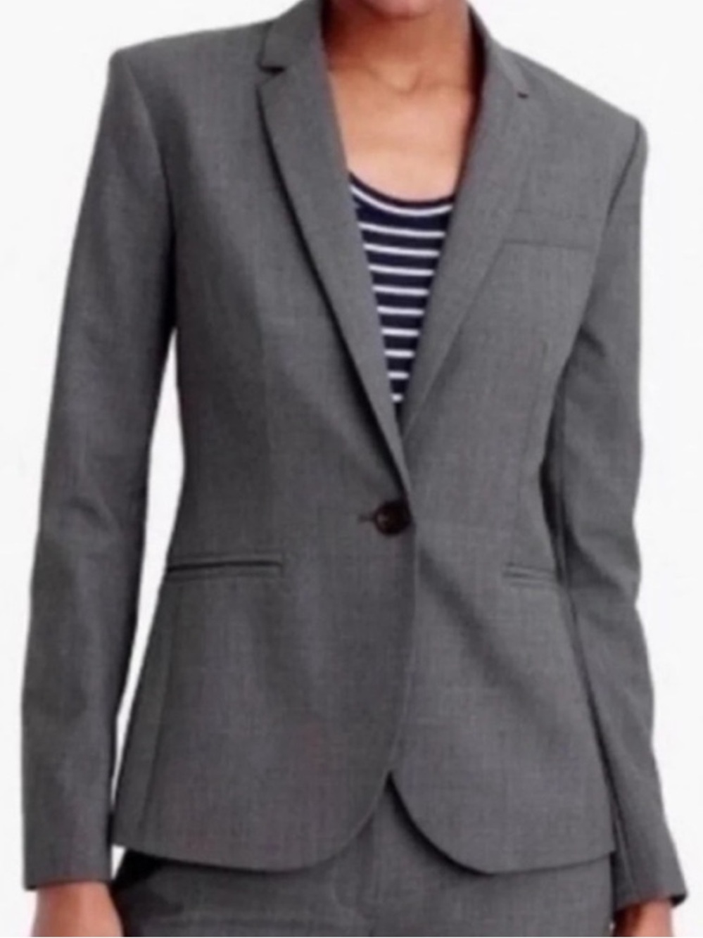 J.Crew Campbell Blazer Gray Super 120s Wool Tall Size 4T